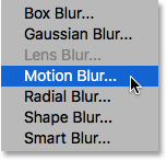 انتخاب motion blur ( ویرایش Smart Filter و نمایش و مخفی سازی Smart Filter )