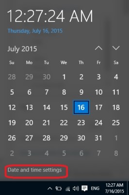 Windows-10- تنظیمات ساعت و تاریخ در ویندوز 10