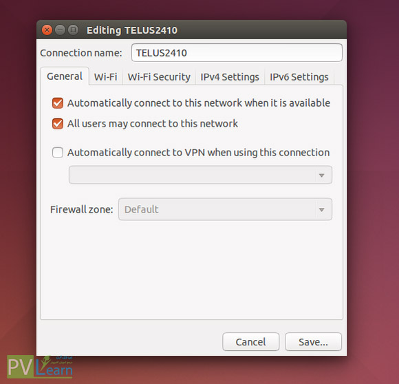 ubuntu-networkmanager - تنظیمات