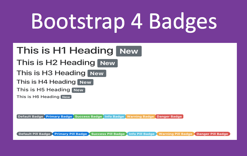 کار با عناصر Badges در Bootstrap 4