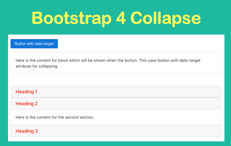 ویژگی collapse در Bootstrap 4