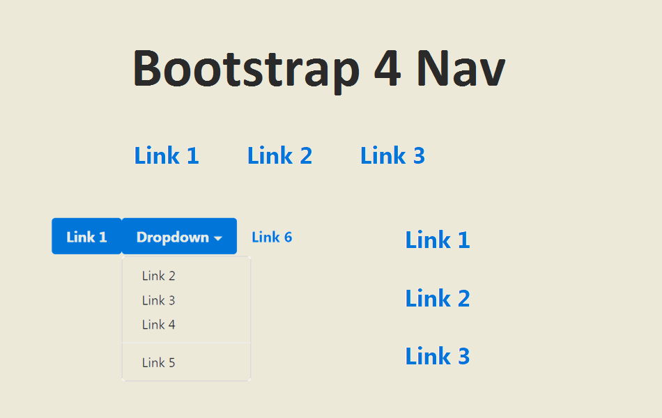 طراحی منوها و کار با Nav در 4 Bootstrap