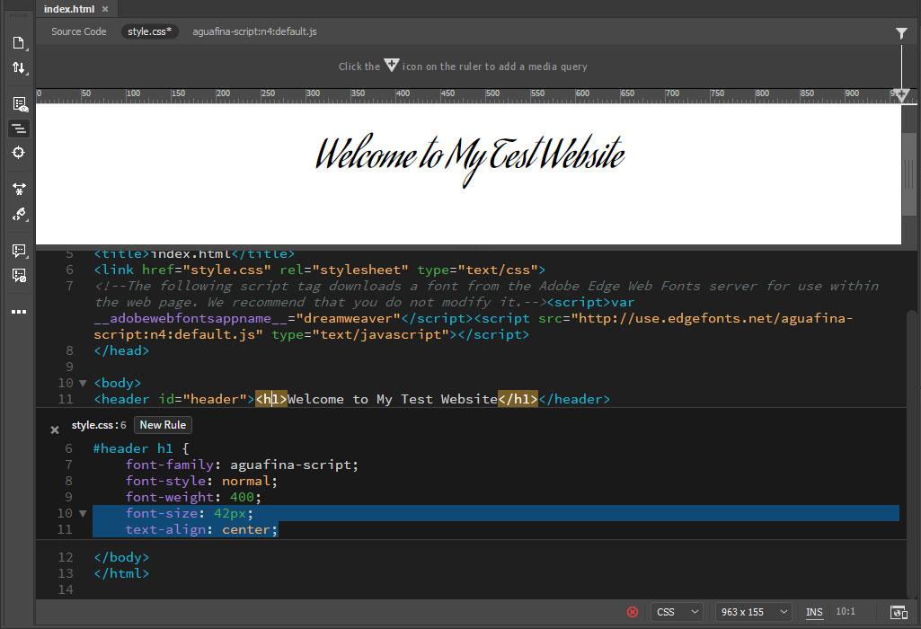 تنظیم ترازبندی عناصر html در Dreamweaver بخش دوم