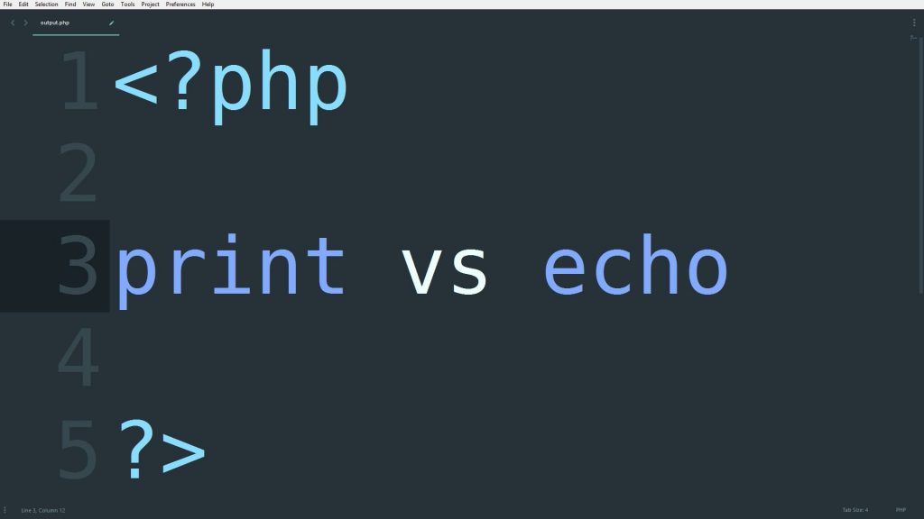 echo and print in php
