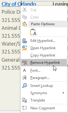 حذف  Hyperlink