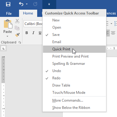 دسترسی سریع به Toolbar