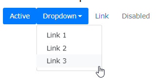 ترکیب button  و Dropdown  در tab ها