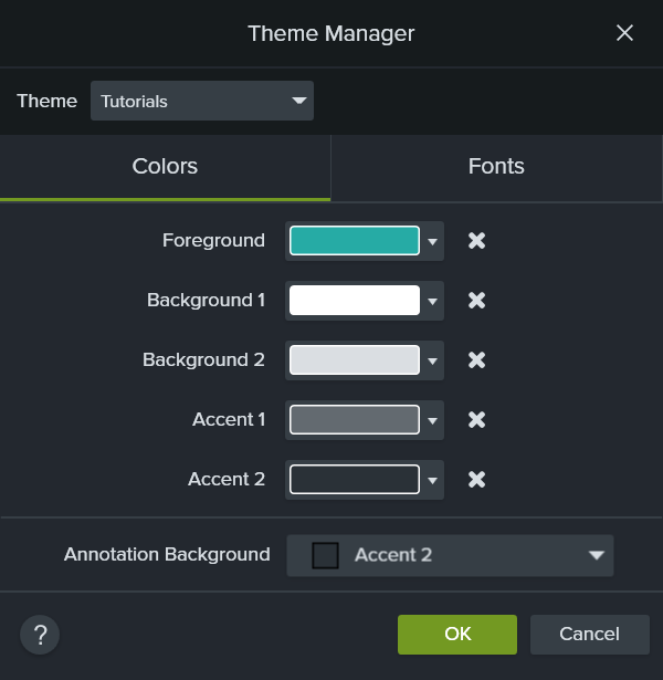 تنظیمات Theme Manager