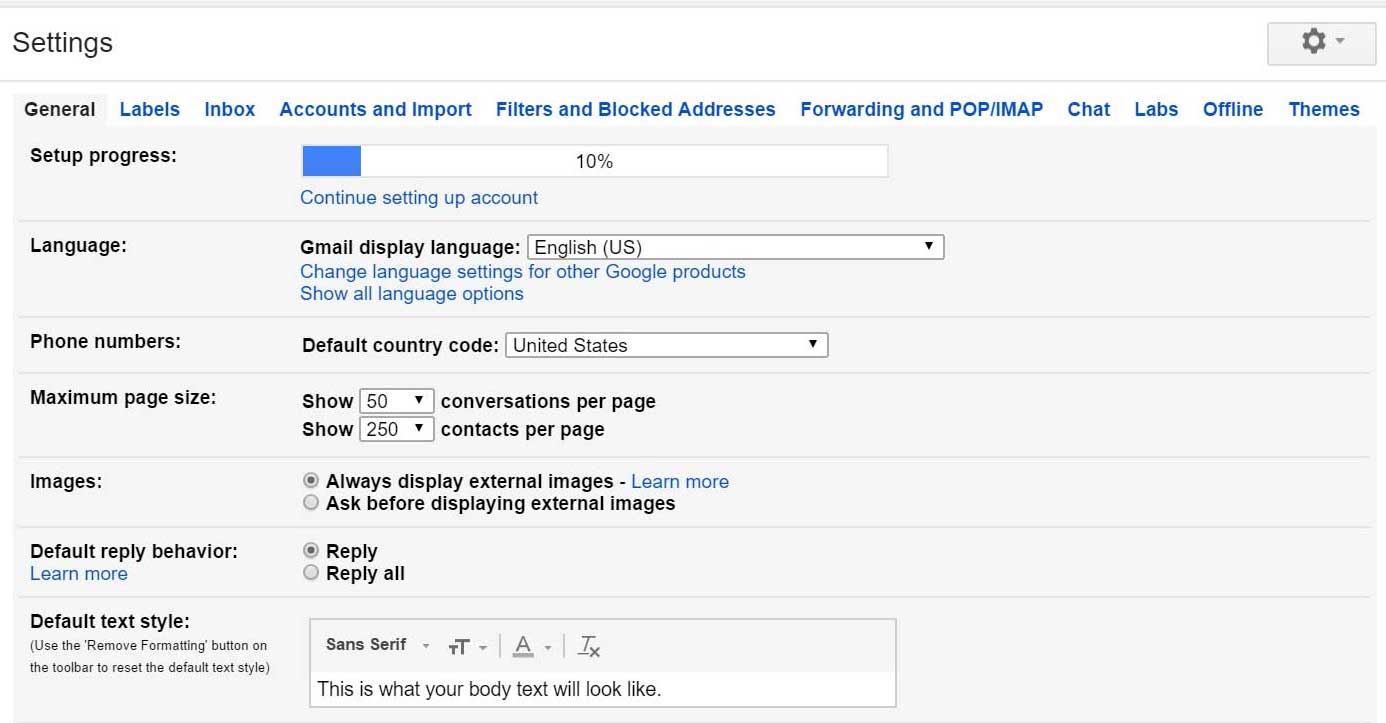 راه اندازی حساب Gmail - دسترسی به تنظیمات پست الکترونیکی Gmail