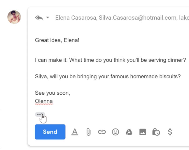 پاسخ به یک پیام ایمیل در Gmail