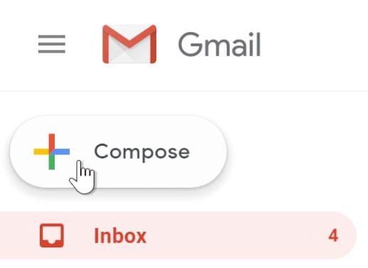 ارسال یک ایمیل در Gmail