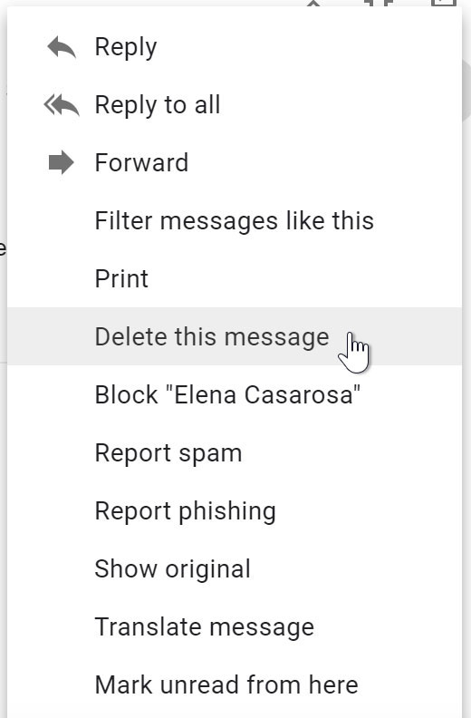 حذف پیام ناخواسته در Gmail