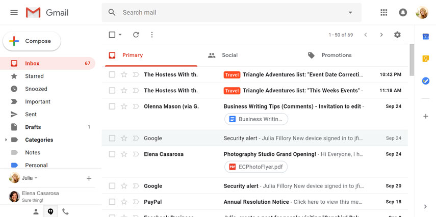 رابط کاربری Gmail 