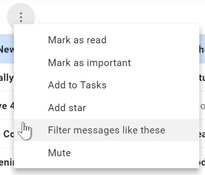 ایجاد فیلترها در Gmail