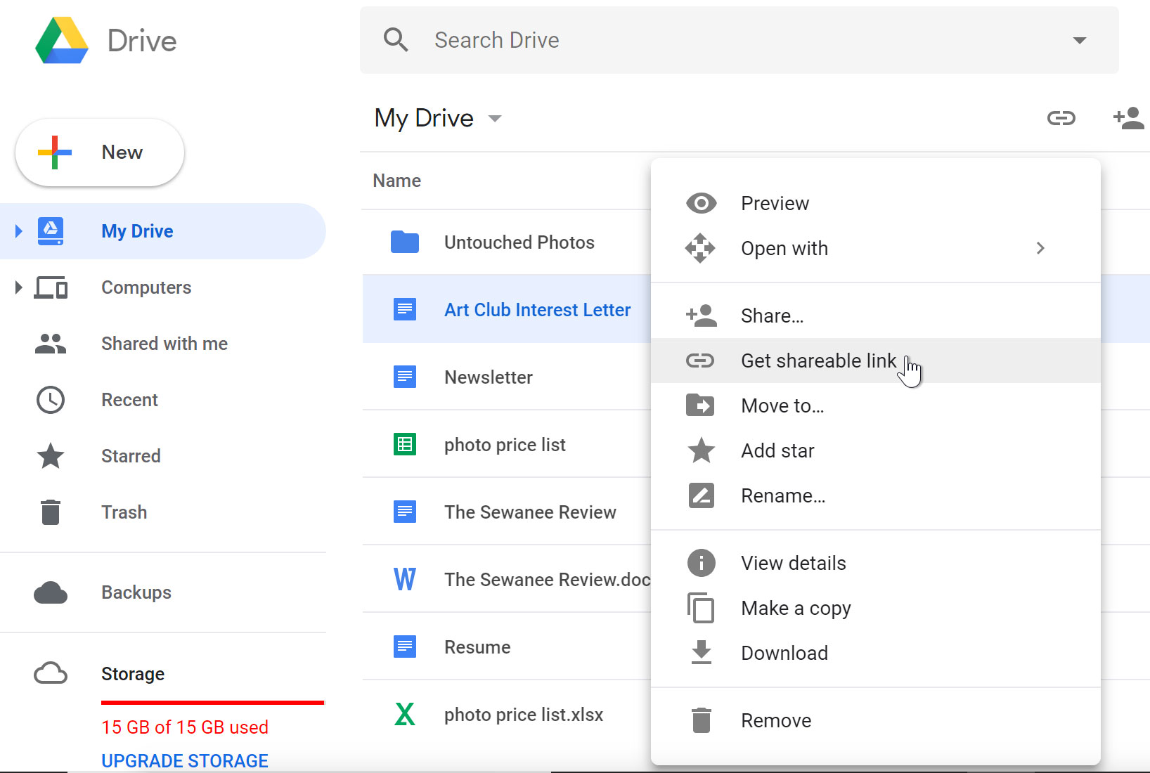 مدیریت فایل Google Drive-مدیریت فایل Google Drive