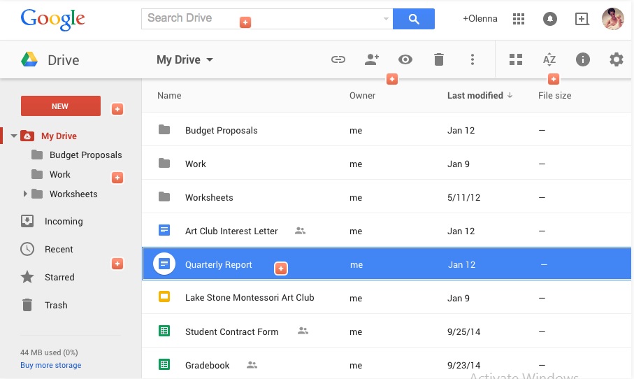 شروع به کار با Google Drive-رابط Google Drive
