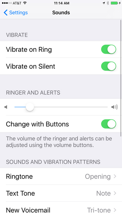 تصاویر پس زمینه و صداها در iphone - ویرایش تنظیمات صدا در آیفون