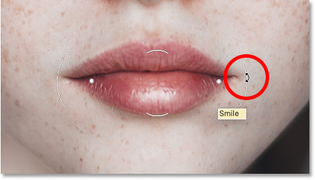 استفاده از فیلتر liquify در فتوشاپ برای ایجاد لبخند