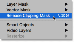 خارج کردن از حالت Mask Clipping در فتوشاپ