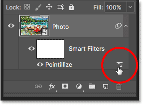 حالت Pointillize Filter's Blend Mode را به Darken تغییر دهید