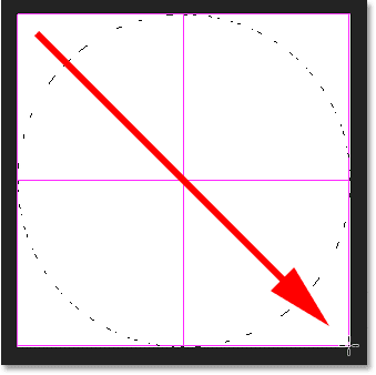 الگوی نقاط رنگی در فتوشاپ - انتخاب دایره ای یا circular