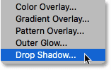 سفارشی سازی افکت : اضافه کردن یک Drop Shadow در فتوشاپ