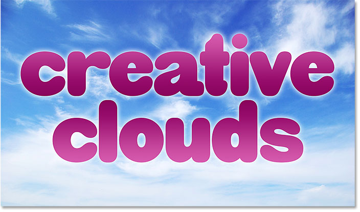 ترکیب متن در ابرها با فتوشاپ - مراحل کار ترکیب متن در ابرها با فتوشاپ