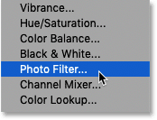 ترفند Photo Filter فتوشاپ: انتخاب Filter Colors از تصاویر شما