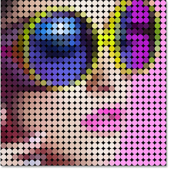 افکت نقاط رنگی در فتوشاپ - پر کردن ماسک با الگوی نقطه در فتوشاپ