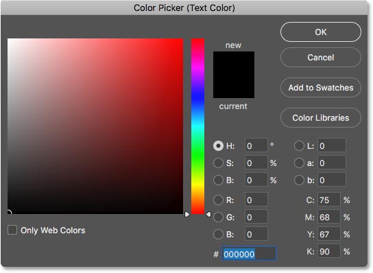 نحوه انتخاب رنگ متن از تصاویر در فتوشاپ