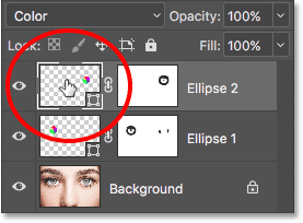 آموزش رنگین کمانی کردن چشم در photoshop