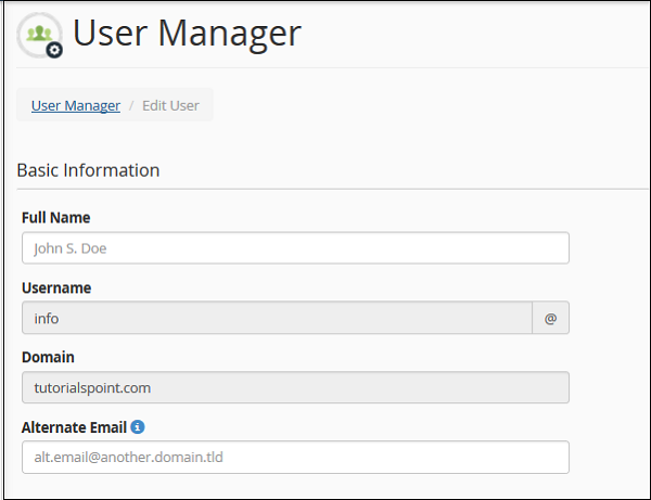 آموزش کار با User Manager در cPanel
