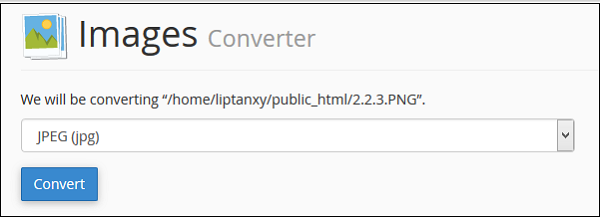 آموزش کار با Image converter در cPanel