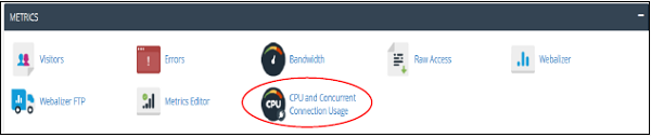 آموزش کار با CPU and Connection Usage در cPanel