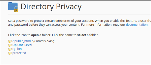 آموزش کار با Directory Privacy در cPanel