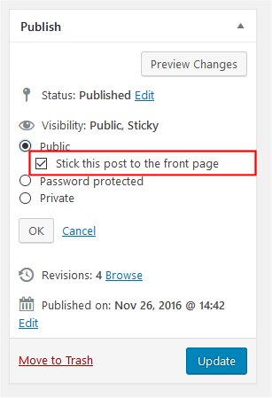ایجاد پست ثابت در قالب وردپرس sticky post