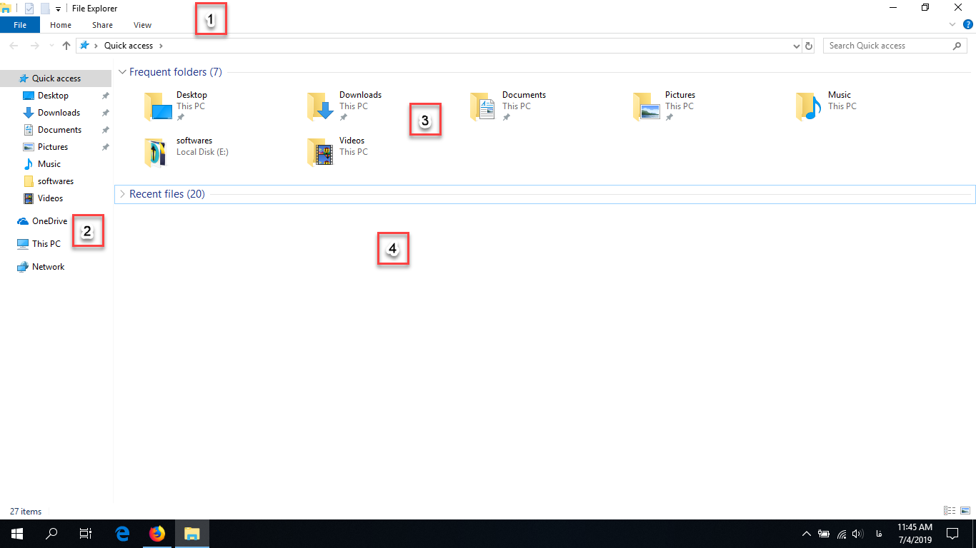 مدیریت فایل در ویندوز 10 - file explorer