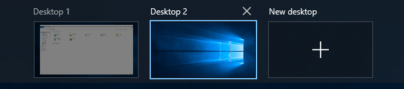 windows 10 vitual desktops