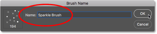 افکت Sparkle Brush فتوشاپ - ذخیره طراحی به عنوان یک براش در فتوشاپ