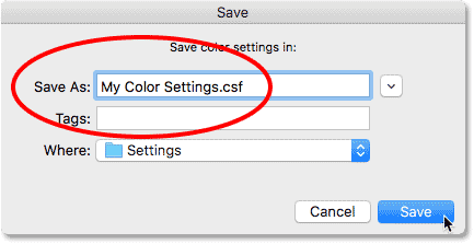 تنظیمات رنگ جدید خود را ذخیره کنید.