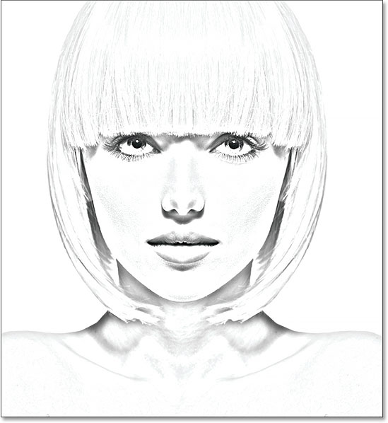 تبدیل عکس به نقاشی مدادی رنگی با فتوشاپ - نسخه سیاه و سفید این طرح