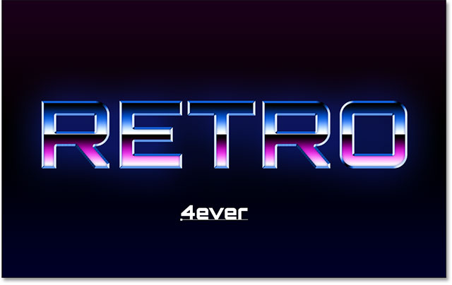 80s Retro Text Effect با فتوشاپ