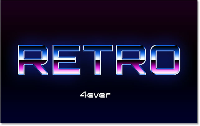 80s Retro Text Effect با فتوشاپ