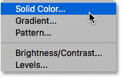 افزودن Solid Color Fill در فتوشاپ