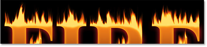 ترکیب متن با شعله های آتش در فتوشاپ