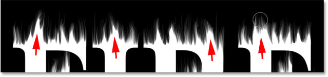 رنگ آمیزی شعله های حروف در فتوشاپ