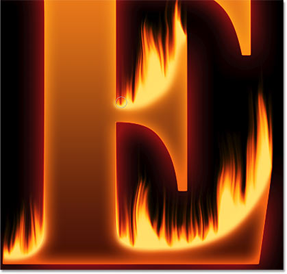 ترکیب متن با شعله های آتش در فتوشاپ