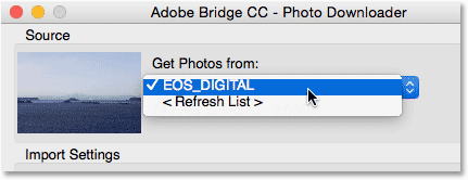 نحوه بارگیری عکس از دوربین با Adobe Bridge
