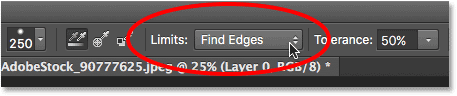 استفاد از گزینه Edges ( آشنایی Limits در Background Eraser Tool )