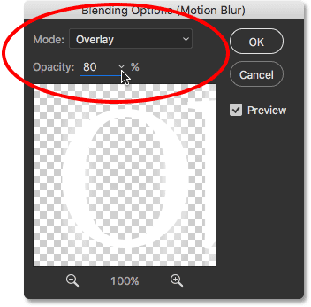 کادر blending options ( تغییر Blend Mode و Opacity در Smart Filter )
